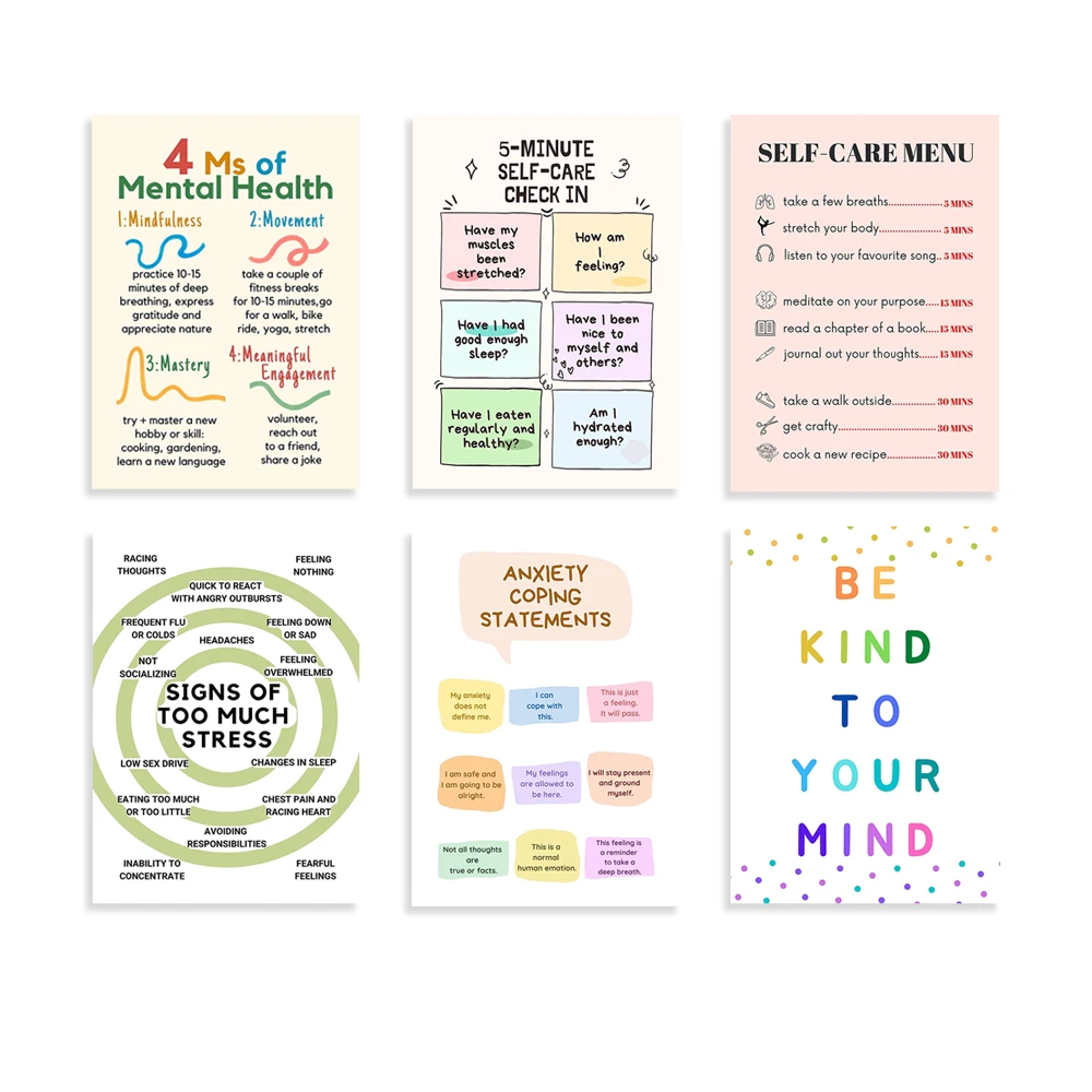 Therapy Health And Wellness - Self Care Check In Poster, Mental
