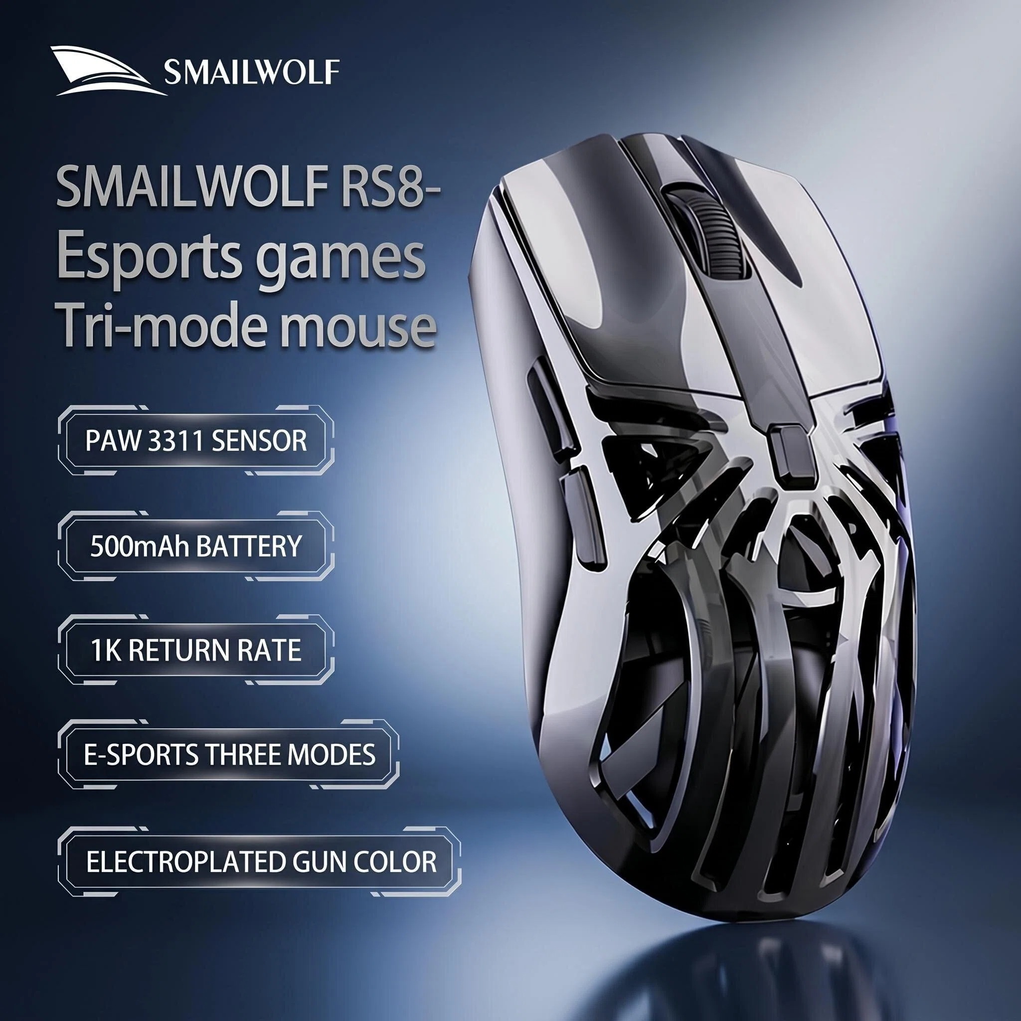 Fitness Journal Planner - เมาส์ไร้สาย SMAILWOLF RS8 Hollow Bluetooth 2.4G
