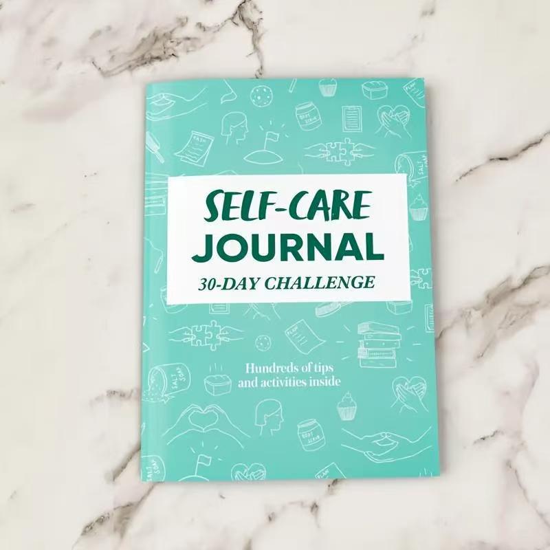 Fitness Journal Planner - สมุดบันทึกความท้าทายดูแลตนเอง 30 วัน, สมุดวางแผนการฝึกวินัยสำหรับผู้ใหญ่ กระดาษหนา, ตัวติดตามการมีสติและความสมบูรณ์แบบเพื่อการพัฒนาตนเอง
