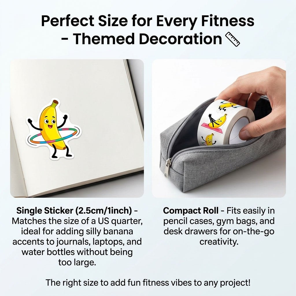 สติกเกอร์รูปกล้วยตลกๆ 500 ชิ้น - Fitness Journal Planner บทวิจารณ์และราคา