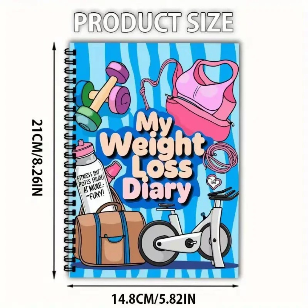 สมุดบันทึกแผนลดน้ำหนักแบบสันห่ - Fitness Journal Planner บทวิจารณ์และราคา