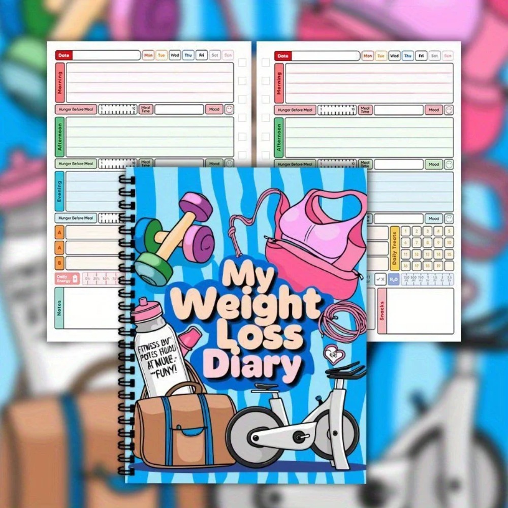 สมุดบันทึกแผนลดน้ำหนักแบบสันห่ - Fitness Journal Planner บทวิจารณ์และราคา