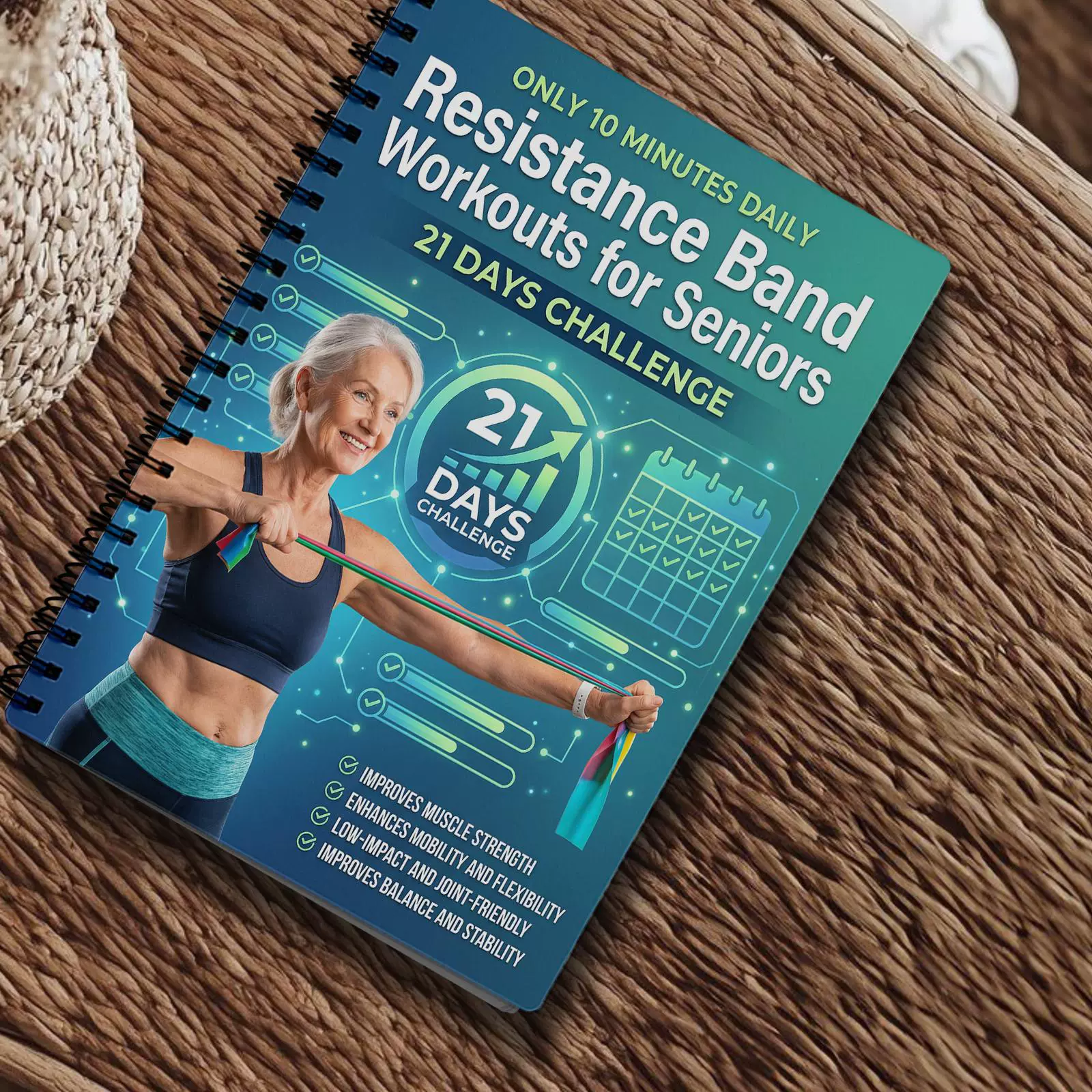 การออกกำลังกายด้วยยางยืดสำหรับ - Fitness Journal Planner บทวิจารณ์และราคา